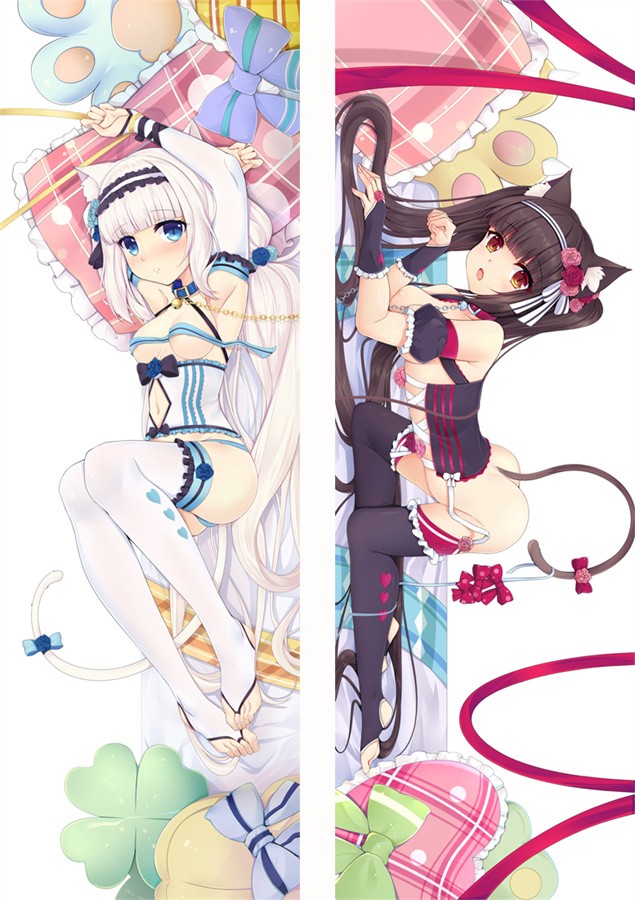 ネコぱら ショコラ & バニラ 抱き枕カバー