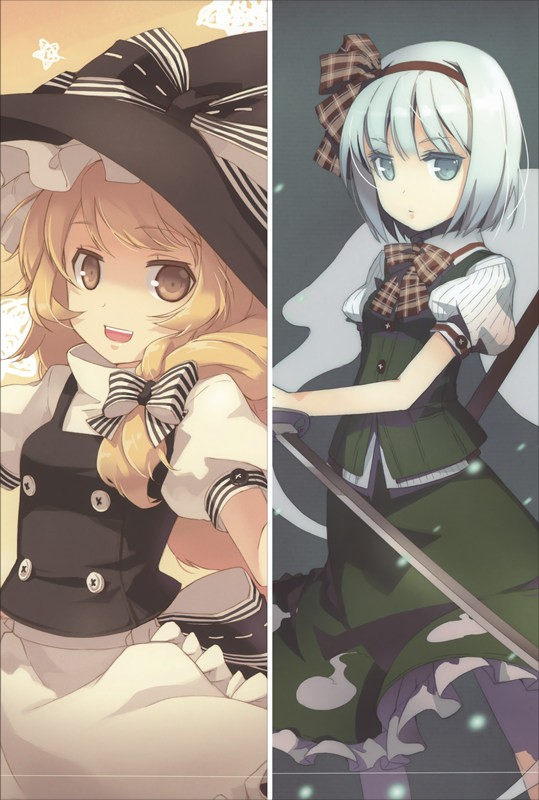 東方Project こんぱく ようむ & 霧雨 魔理沙（きりさめ まりさ）抱き枕カバー